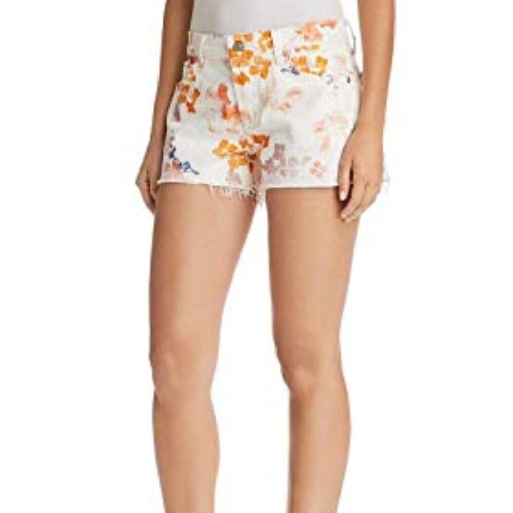 7 For All Mankind Women's Floral Cut Off Shorts